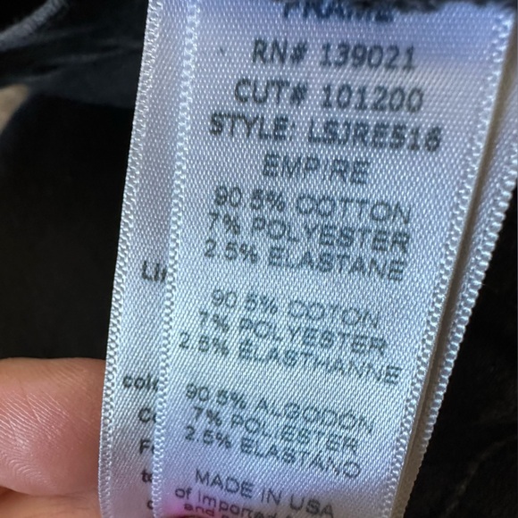 🌴 Frame Denim SZ 28 Le Skinny de Jeanne black distressed denim EUC - Picture 6 of 10